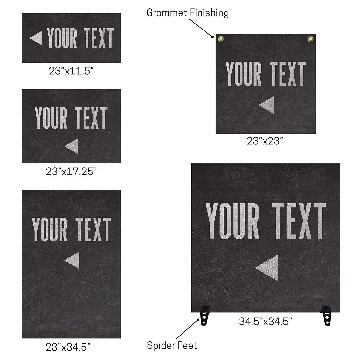 Rigid Signs, Chevron Welcome Blue Products, Chevron Welcome Blue Directional, 34.5 x 34.5 2