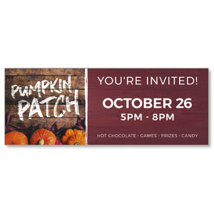 Pumpkin Patch Wood Grain ImpactBanners