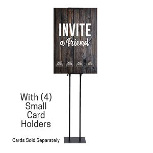 Dark Wood Invite A Friend Invitation Station Invitation Stations