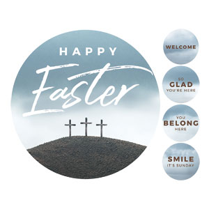 Easter Let It Change You Set Circle Handheld Signs