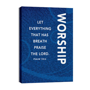 Flourish Worship Blue 24in x 36in Canvas Prints