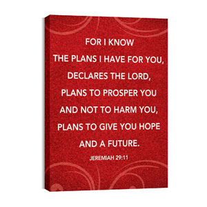 Flourish Jer 29:11 24in x 36in Canvas Prints