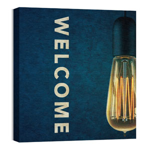 Retro Light Welcome 24 x 24 Canvas Prints