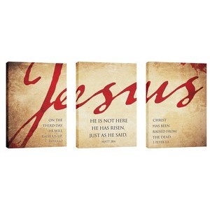 Jesus Triptych 24in x 36in Canvas Prints