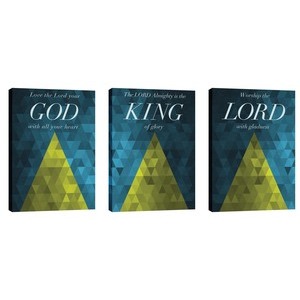 Majesty Triptych  24in x 36in Canvas Prints