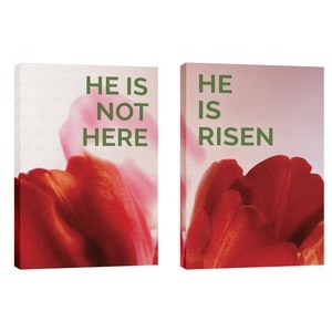 Risen Tulips Pair 24in x 36in Canvas Prints