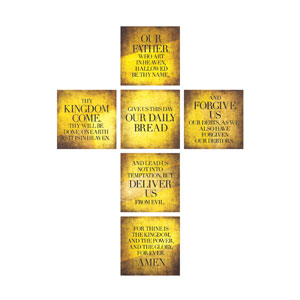 Mod Lords Prayer Cross Set 24 x 24 Canvas Prints