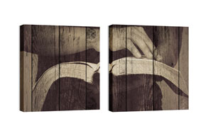 Mod Open Bible Pair 24 x 24 Canvas Prints