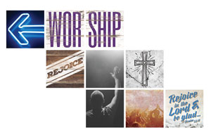 Mod Worship Arrow Set 24 x 24 Canvas Prints