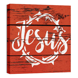 Mod Jesus Red 24 x 24 Canvas Prints