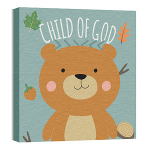 Woodland Friends Bear 24 x 24 Canvas Prints