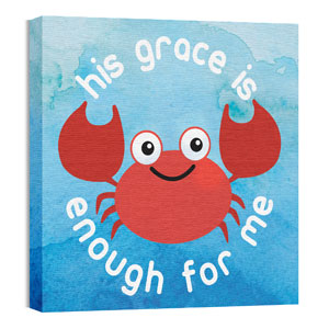 Ocean Buddies Crab 24 x 24 Canvas Prints