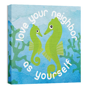 Ocean Buddies Sea Horse 24 x 24 Canvas Prints