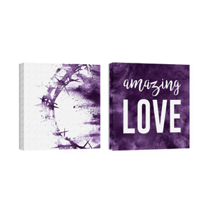 Purple Powder Crown Amazing Love 24 x 24 Canvas Prints