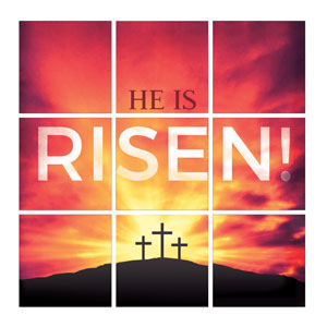 Mod He Is Risen Crosses Set 24 x 24 Canvas Prints