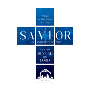 Mod Christmas Savior Cross Set 24 x 24 Canvas Prints