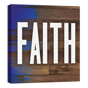 Colorful Wood Faith 24 x 24 Canvas Prints