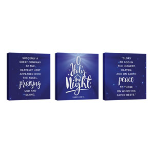 O Holy Night Triptych 24 x 24 Canvas Prints