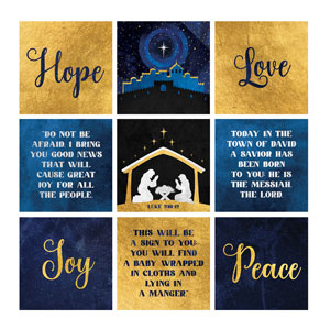 Nativity Begins with Christ Set 24 x 24 Canvas Prints