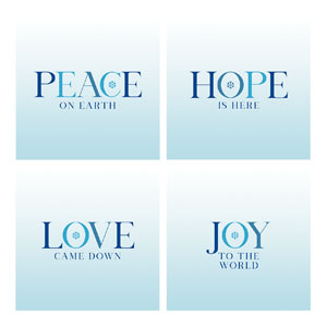 Peace on Earth Dove Set 24 x 24 Canvas Prints