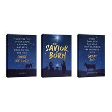 Savior is Born Star Triptych 