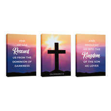 Hope Is Alive Sunrise Cross Triptych 