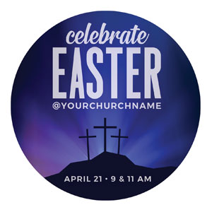 Aurora Lights Celebrate Easter Circle InviteCards 