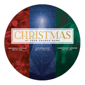 Christmas Events Trio Circle InviteCards 