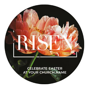 Risen Flower Circle InviteCards 