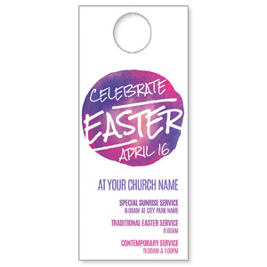 Watercolor Circle Easter DoorHangers