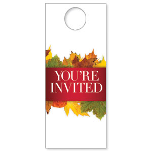 Leaves Youre Invited DoorHangers