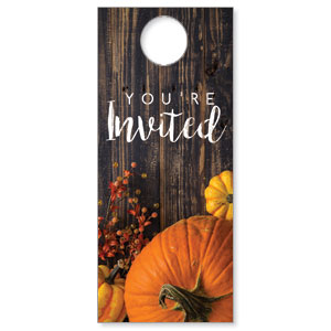 Pumpkins Youre Invited DoorHangers