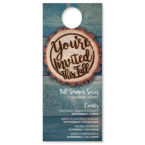 Wood Cut Fall Invited DoorHangers