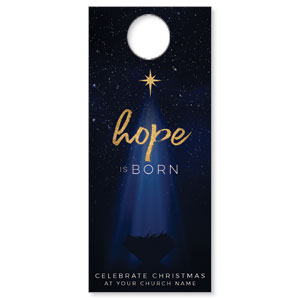 Christmas Star Hope is Born DoorHangers