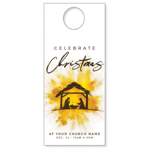 Gold Powder Creche DoorHangers