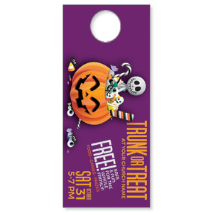 Purple Trunk or Treat DoorHangers