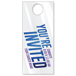 Invited Blue Streaks DoorHangers