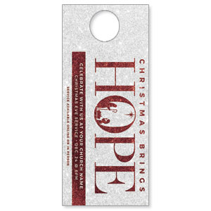 Christmas Brings Hope Sparkle DoorHangers