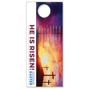 Risen Sunrise Crosses DoorHangers