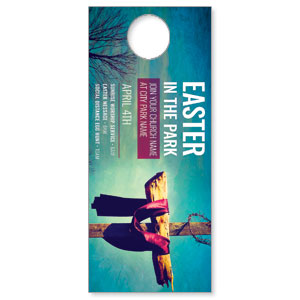 Easter In Park Blue DoorHangers