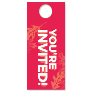 Invited Leaf Lines DoorHangers