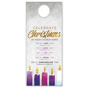 Christmas Advent Candles DoorHangers