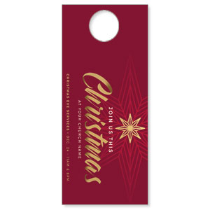 Christmas Gold Star DoorHangers