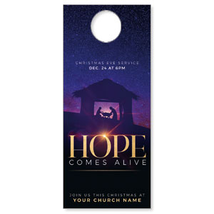 Hope Comes Alive Manger DoorHangers