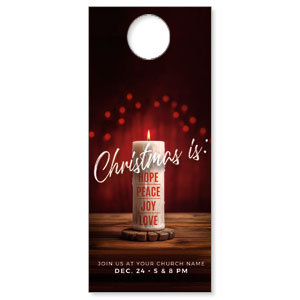 Christmas Is Candle DoorHangers