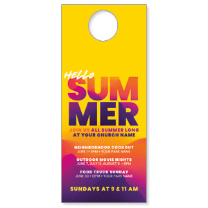 Abstract Summer Events DoorHangers