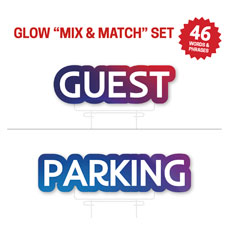 Glow Messages Guest Parking Pair 