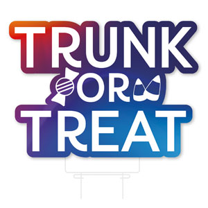 Glow Trunk or Treat Die Cut Yard Sign