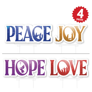 Advent Bokeh Set Die Cut Yard Sign