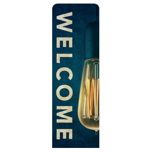 Retro Light Welcome 2' x 6' Sleeve Banner